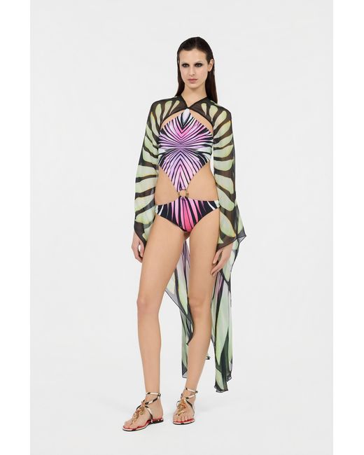 Roberto Cavalli White Ray Of Paradise Print One-Piece Swimsuit