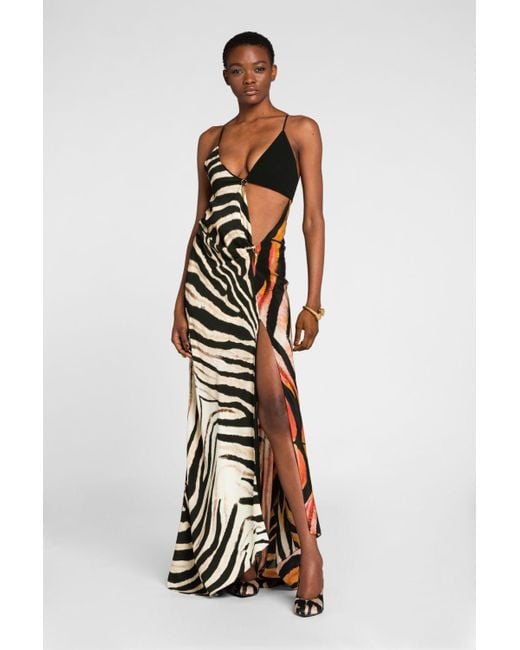 Roberto Cavalli Zebra-print Cut-out 