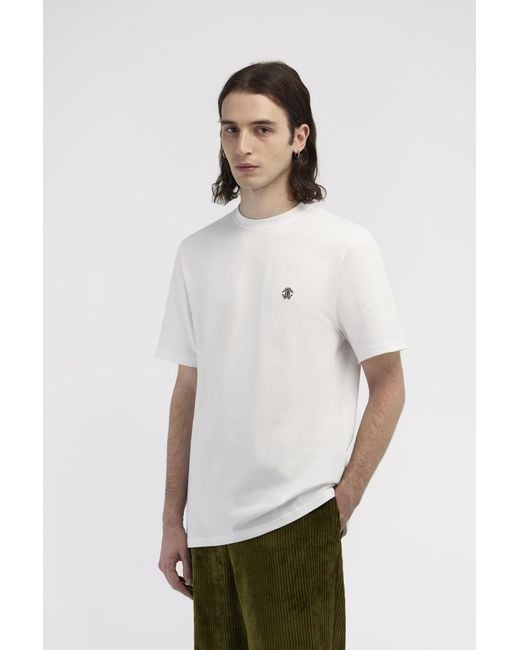 Roberto Cavalli White T-Shirt With Monogram Rc for men