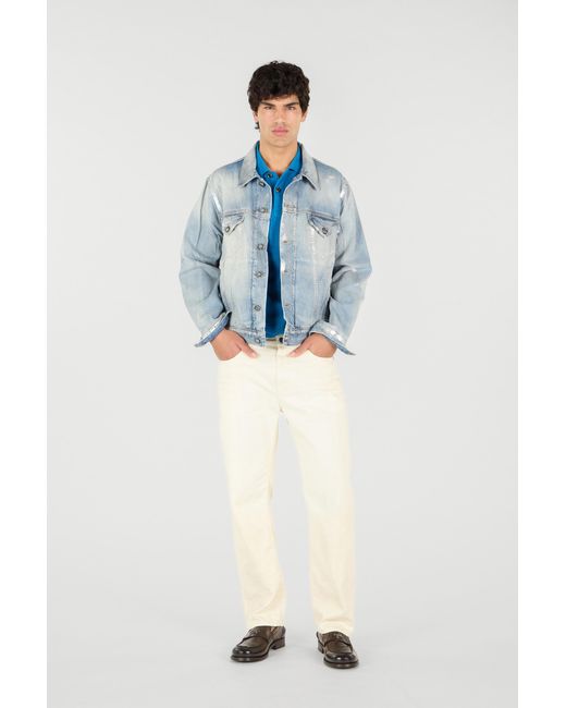 Veste En Jean Laminée Clair Roberto Cavalli pour homme en coloris Blue