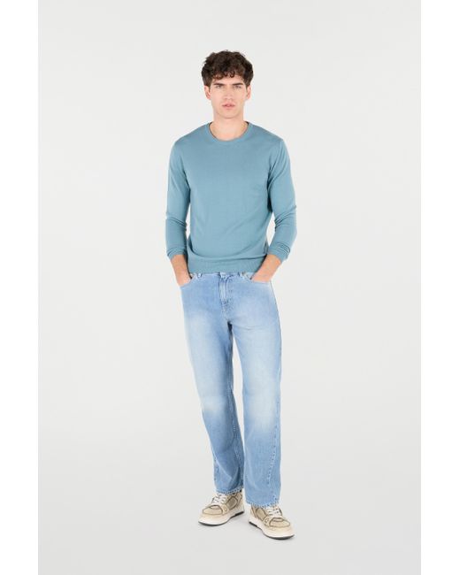 Roberto Cavalli Blue Jeans With Faded Detailing for men