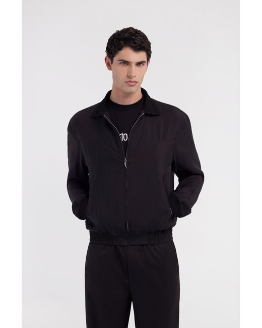 Roberto Cavalli Black Bomber Jacket for men
