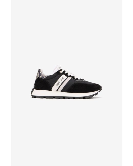Roberto Cavalli Black Sneakers With Rc Logo for men