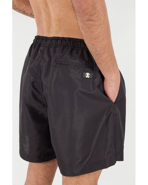 Roberto Cavalli Blue Monogram And Fang Swim Shorts for men