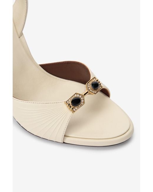 Roberto Cavalli Multicolor Sandals With Jeweled Buckle