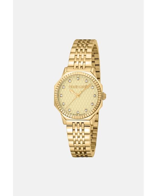 Roberto Cavalli Metallic By Franck Muller Logo Watch