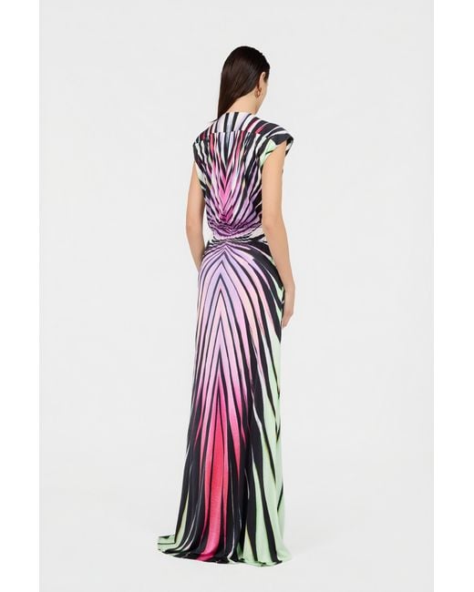 Roberto Cavalli White Ray Of Paradise Print Maxi Dress