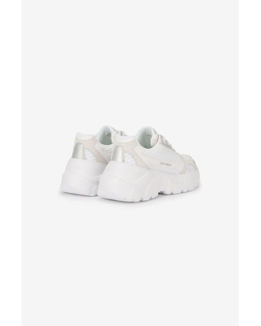 Roberto Cavalli Multicolor Chunky Sneakers With Leather Inserts