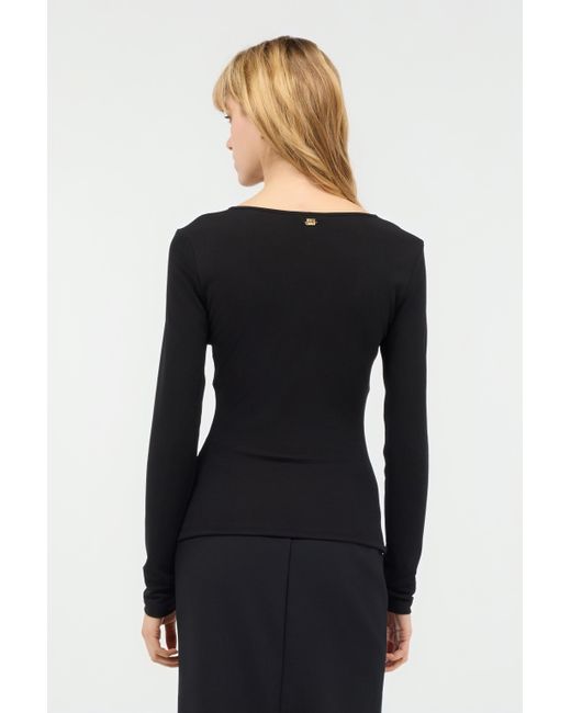Roberto Cavalli Black Long-Sleeved Top