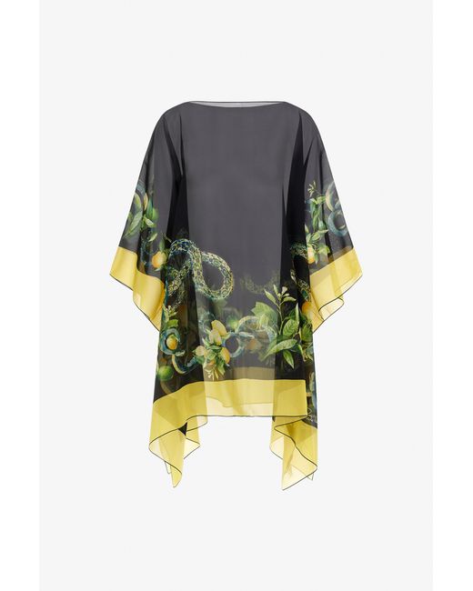 Roberto Cavalli Multicolor Kaftan With Lemon Print