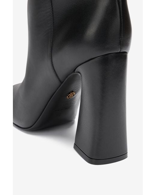 Ankle Boots With Monogram Mirror Snake Roberto Cavalli en coloris Black