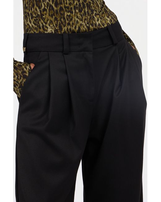 Roberto Cavalli Black Straight Leg Trousers