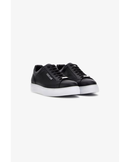 Sneakers Con Monogram Rc di Roberto Cavalli in Black da Uomo