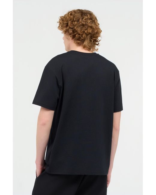 Roberto Cavalli Black T-Shirt With Mini-Studded Logo for men