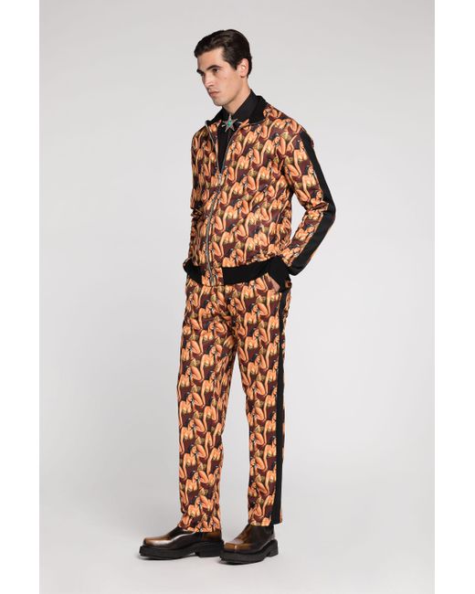 Roberto Cavalli White Graphic-Print Track Pants for men