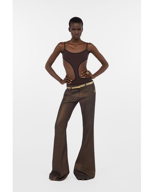 Roberto Cavalli Multicolor One-Piece Swimsuit With Cut-Out