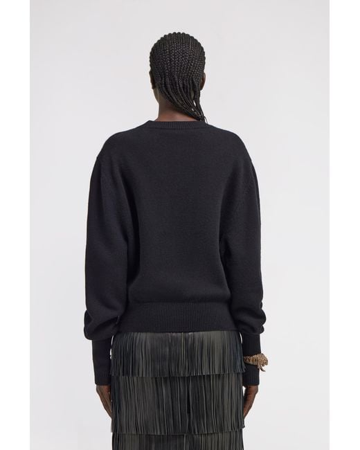 Roberto Cavalli Blue Cropped Knitted Sweater