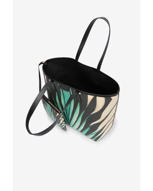 Roberto Cavalli Blue Ray Of Sea Print Shopping Bag