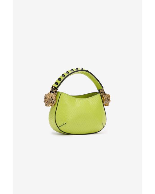 Mini Roar Bag Con Stampa Serpente di Roberto Cavalli in Blue