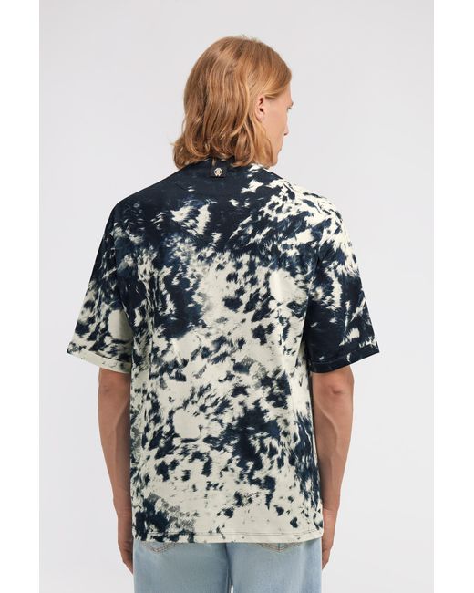 Roberto Cavalli Blue Appaloosa Print T-Shirt for men
