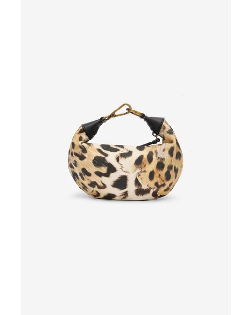 Roberto Cavalli Blue Jaguar Skin Bag With Mirror Snake Monogram