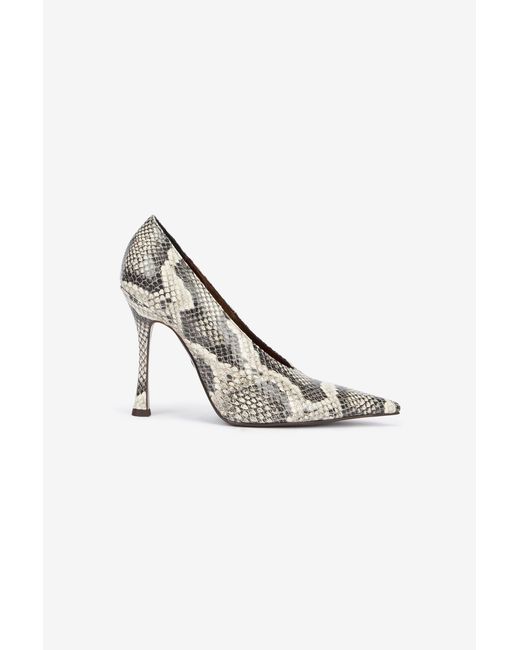 Roberto Cavalli Multicolor Pumps With Python Print
