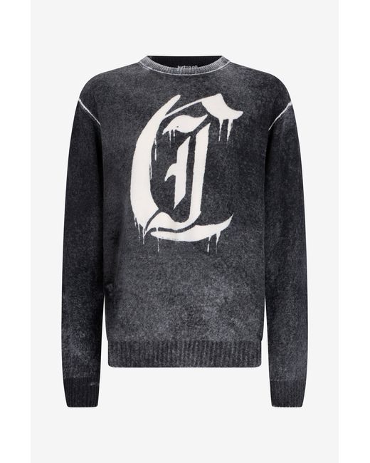 Roberto Cavalli Black Washed Sweater for men