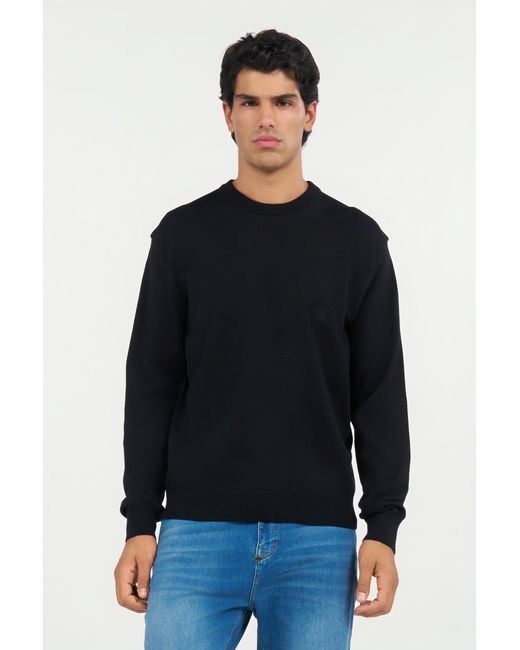 Roberto Cavalli Black Cotton Sweater for men