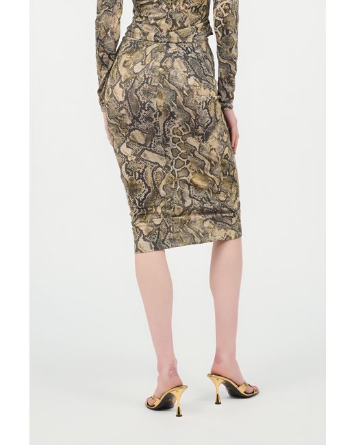 Gonna Con Stampa Python di Roberto Cavalli in Multicolor