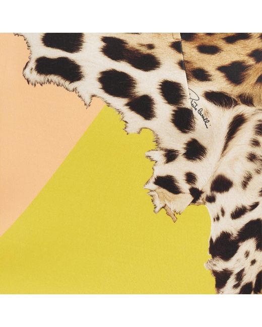Roberto Cavalli Yellow Mini Dress With Cavalli Pop Print