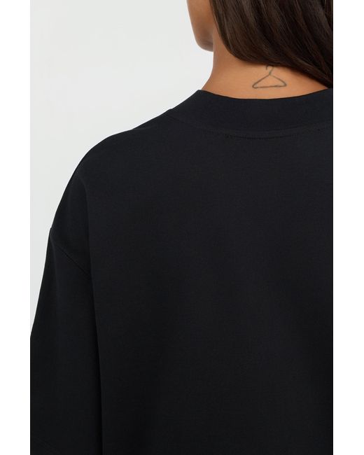 Roberto Cavalli Black Just Cavalli T-Shirt With Rhinestone Logo