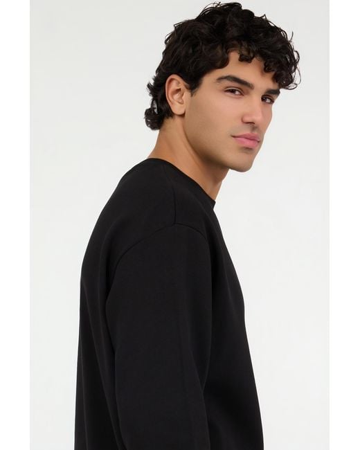Roberto Cavalli Black Crewneck Sweatshirt With Embroidered Logo for men