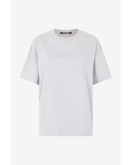 Roberto Cavalli White T-Shirt With Logo