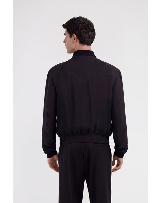 Roberto Cavalli Black Bomber Jacket for men