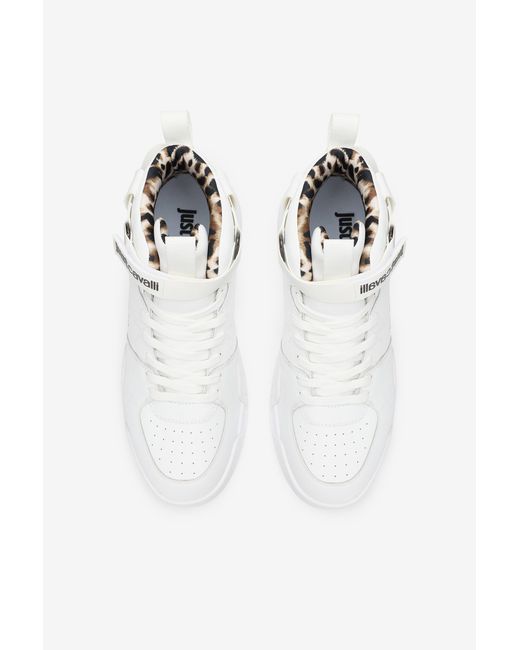 Roberto Cavalli White High Top Sneakers