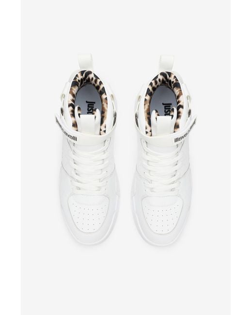 Roberto Cavalli White High Top Sneakers