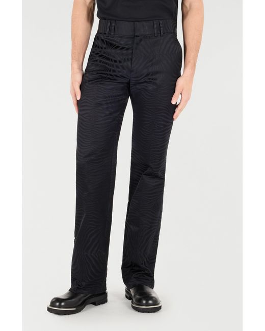 Roberto Cavalli Blue Flared Pants With Tiger Skin Pattern for men