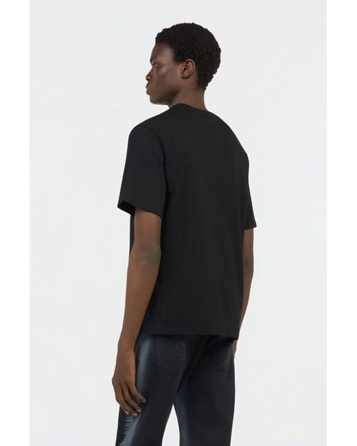 Roberto Cavalli Black T-Shirt With Embroidered Logo for men