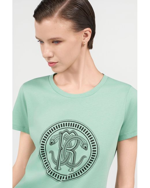 Roberto Cavalli Green Sage T-Shirt