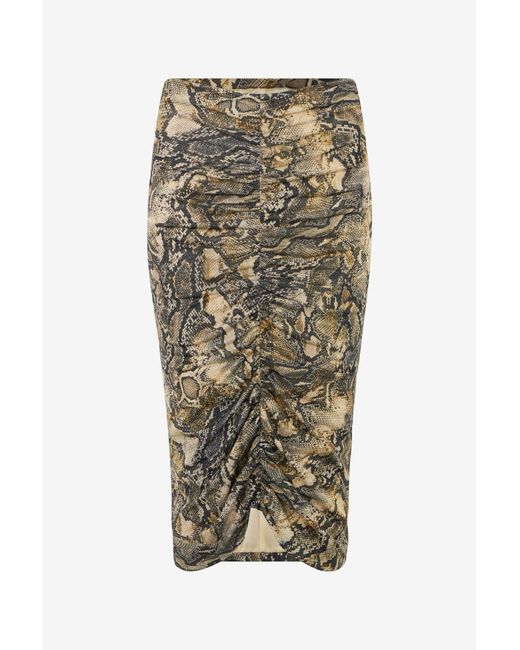 Roberto Cavalli Multicolor Skirt With Python Print