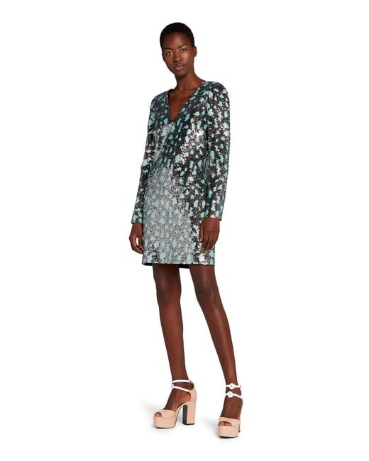 Roberto Cavalli Multicolor Leopard Sequin-Embellished Dress
