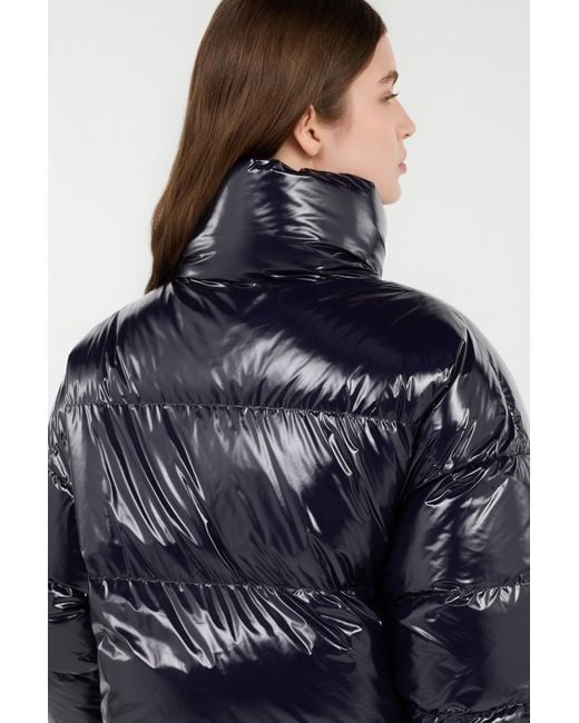Roberto Cavalli Brown Reversible Marble Print Down Jacket