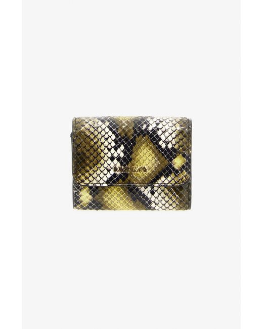 Roberto Cavalli Multicolor Small Logo-Print Leather Wallet
