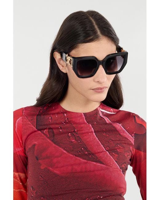 Roberto Cavalli Black Sunglasses Mirror Snake Collection