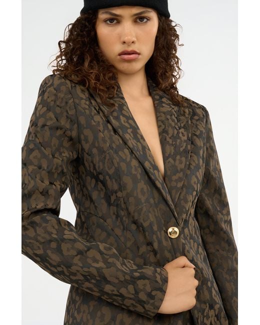 Roberto Cavalli Black Leopard Print Jacket Blazer