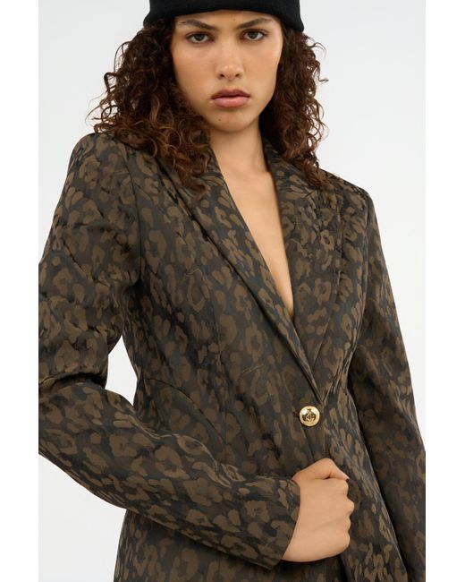 Roberto Cavalli Black Leopard Print Jacket Blazer