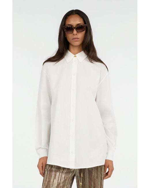 Roberto Cavalli White Shirt With Button