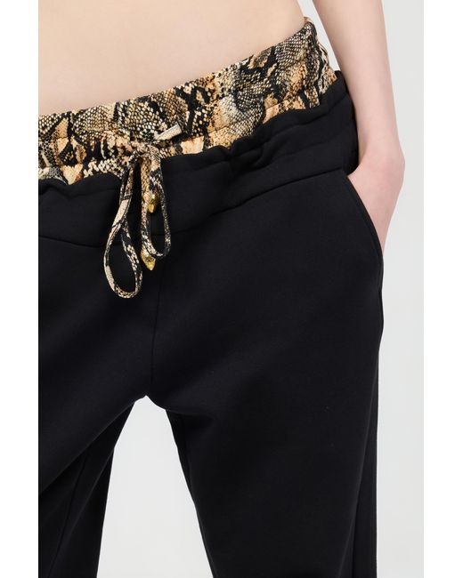Roberto Cavalli Black Sporthose Mit Print Python Am Bund