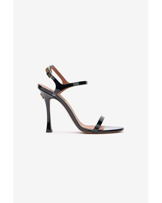 Roberto Cavalli Multicolor Patent Leather Sandal With Rc Monogram
