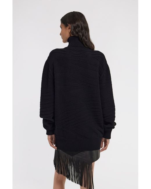 Roberto Cavalli Black Turtleneck Sweater